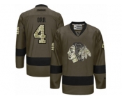 Women's Reebok Chicago Blackhawks #4 Bobby Orr Premier Green Salute to Service NHL Jersey