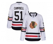 Women's Reebok Chicago Blackhawks #51 Brian Campbell Authentic White 2017 Winter Classic NHL Jersey
