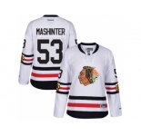 Women's Reebok Chicago Blackhawks #53 Brandon Mashinter Authentic White 2017 Winter Classic NHL Jersey