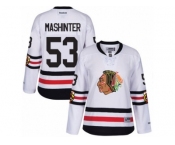 Women's Reebok Chicago Blackhawks #53 Brandon Mashinter Authentic White 2017 Winter Classic NHL Jersey