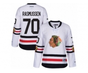 Women's Reebok Chicago Blackhawks #70 Dennis Rasmussen Authentic White 2017 Winter Classic NHL Jersey