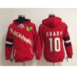 women nhl jerseys chicago blackhawks #10 sharp red[pullover hooded sweatshirt]