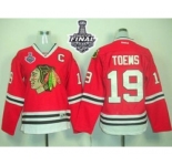 women nhl jerseys chicago blackhawks #19 toews red[2015 stanley cup][patch C]