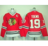 women nhl jerseys chicago blackhawks #19 toews red