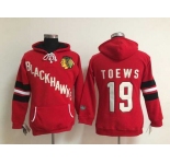 women nhl jerseys chicago blackhawks #19 toews red[pullover hooded sweatshirt]