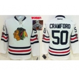 women nhl jerseys chicago blackhawks #50 crawford white[2015 winter classic][2015 Stanley cup champions]