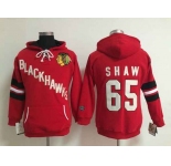 women nhl jerseys chicago blackhawks #65 shaw red[pullover hooded sweatshirt]