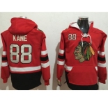 Chicago Blackhawks #88 Patrick Kane Red Name & Number Pullover NHL Hoodie