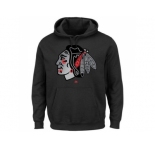 Chicago Blackhawks Majestic Black Game Reflex Pullover Hoodie