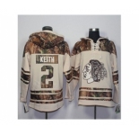 Men's Chicago Blackhawks #2 Duncan Keith Cream Camo Stitched NHL Jersey