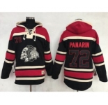 Men's Chicago Blackhawks #72 Artemi Panarin Black Sawyer Hooded Sweatshirt Stitched NHL Jersey
