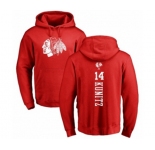 NHL Adidas Chicago Blackhawks #14 Chris Kunitz Red One Color Backer Pullover Hoodie