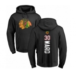 NHL Adidas Chicago Blackhawks #30 Cam Ward Black Backer Pullover Hoodie