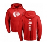 NHL Adidas Chicago Blackhawks #30 Cam Ward Red One Color Backer Pullover Hoodie