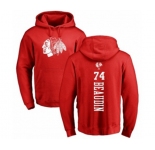 NHL Adidas Chicago Blackhawks #74 Nicolas Beaudin Red One Color Backer Pullover Hoodie