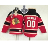 NHL Chicago Blackhawks #00 Clark Griswold Red Sawyer Hooded Sweatshirt 2015 Stanley Cup Stitched Jerseys