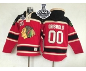 NHL Chicago Blackhawks #00 Clark Griswold Red Sawyer Hooded Sweatshirt 2015 Stanley Cup Stitched Jerseys