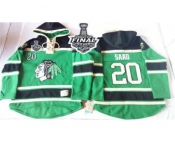 NHL Chicago Blackhawks #20 Brandon Saad Green St. Patrick's Day McNary Lace Hoodie 2015 Stanley Cup Stitched Jerseys