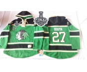 NHL Chicago Blackhawks #27 Johnny Oduya Green St. Patrick's Day McNary Lace Hoodie 2015 Stanley Cup Stitched Jerseys