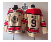 NHL Chicago Blackhawks #9 Bobby Hull Cream Sawyer Hooded Sweatshirt 2015 Stanley Cup Stitched Jerseys