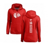 NHL Women Adidas Chicago Blackhawks #16 Marcus Kruger Red One Color Backer Pullover Hoodie