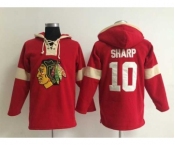 nhl jerseys chicago blackhawks #10 sharp red-cream-1[pullover hooded sweatshirt]