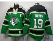 nhl jerseys chicago blackhawks #19 toews green[pullover hooded sweatshirt][patch C]