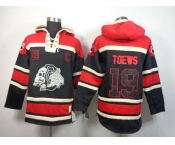 nhl jerseys chicago blackhawks #19 toews red-black[pullover hooded sweatshirt][the skeleton head][patch C]