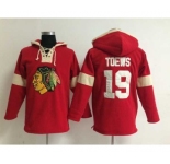 nhl jerseys chicago blackhawks #19 toews red-cream[pullover hooded sweatshirt]