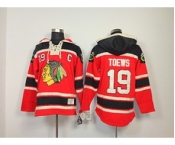 nhl jerseys chicago blackhawks #19 toews red[pullover hooded sweatshirt patch C]
