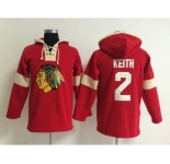 nhl jerseys chicago blackhawks #2 keith red-cream[pullover hooded sweatshirt]