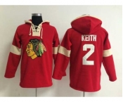 nhl jerseys chicago blackhawks #2 keith red-cream[pullover hooded sweatshirt]