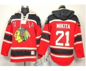 nhl jerseys chicago blackhawks #21 mikita red[pullover hooded sweatshirt patch A]