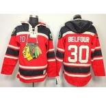 nhl jerseys chicago blackhawks #30 belfour red[pullover hooded sweatshirt]