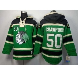 nhl jerseys chicago blackhawks #50 crawford green[pullover hooded sweatshirt]