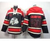 nhl jerseys chicago blackhawks #50 crawford red-black[pullover hooded sweatshirt][the skeleton head]