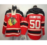 nhl jerseys chicago blackhawks #50 crawford red[pullover hooded sweatshirt]