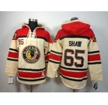 nhl jerseys chicago blackhawks #65 shaw cream-red[pullover hooded sweatshirt]