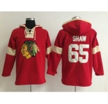 nhl jerseys chicago blackhawks #65 shaw red-cream[pullover hooded sweatshirt]