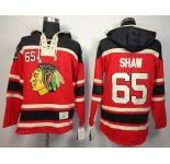 nhl jerseys chicago blackhawks #65 shaw red[pullover hooded sweatshirt]