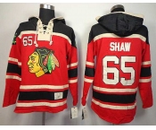 nhl jerseys chicago blackhawks #65 shaw red[pullover hooded sweatshirt]
