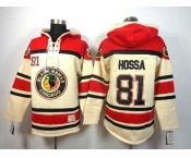 nhl jerseys chicago blackhawks #81 hossa cream-red[pullover hooded sweatshirt]