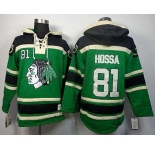 nhl jerseys chicago blackhawks #81 hossa green[pullover hooded sweatshirt]