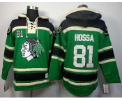 nhl jerseys chicago blackhawks #81 hossa green[pullover hooded sweatshirt]