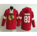 nhl jerseys chicago blackhawks #81 hossa red-cream[pullover hooded sweatshirt]