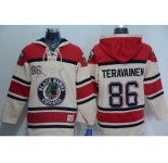 nhl jerseys chicago blackhawks #86 teravainen red-cream[pullover hooded sweatshirt]