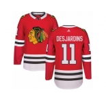 Youth Adidas Chicago Blackhawks #11 Andrew Desjardins Premier Red Home NHL Jersey
