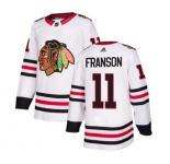 Youth Adidas Chicago Blackhawks #11 Cody Franson Authentic White Away NHL Jersey