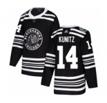 Youth Adidas Chicago Blackhawks #14 Chris Kunitz Authentic Black 2019 Winter Classic NHL Jerse