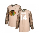 Youth Adidas Chicago Blackhawks #14 Richard Panik Camo Authentic 2017 Veterans Day Stitched NHL Jersey
